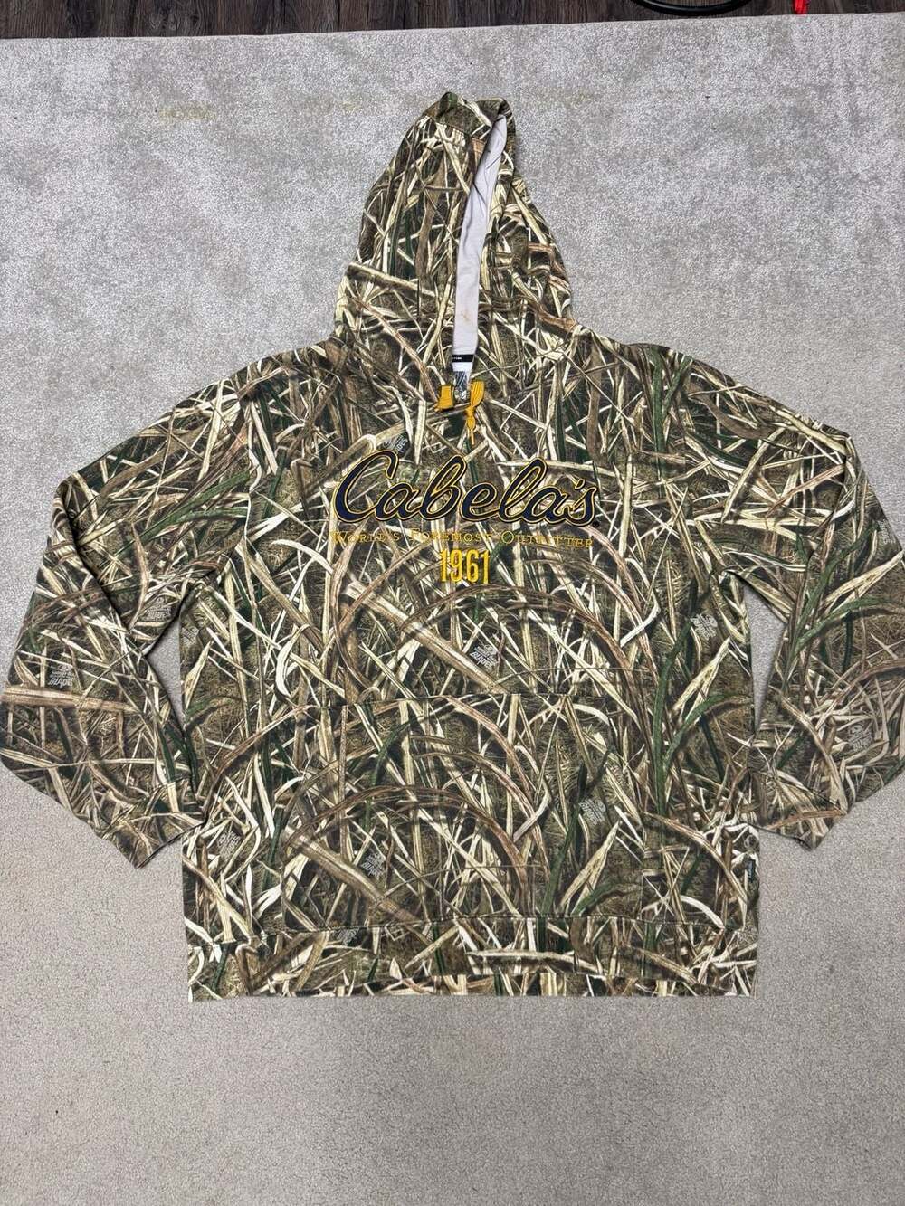 Cabela's Mossy Oak Blades Camo 1961 World's Foremost Outfitter Hoodie XL
